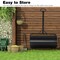 Black Heavy-Duty 30-Gallon Metal Lawn Roller with Tow-Behind Handle for Garden Lawn Care